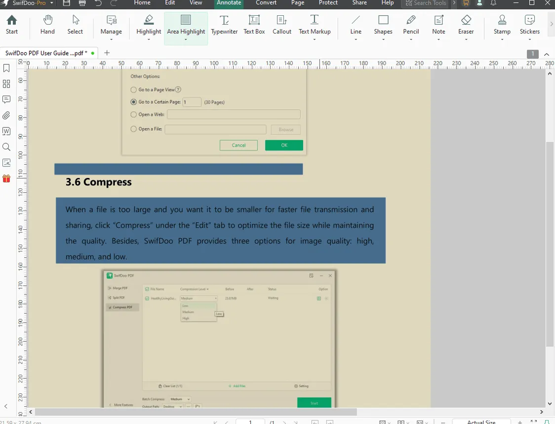 SwifDoo PDF product overview animation from the Dealify deal page