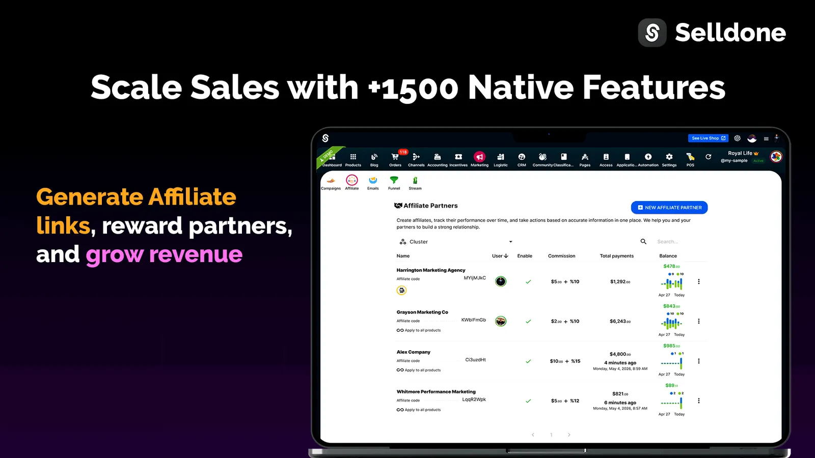 Selldone screenshot 3 from the AppSumo deal page