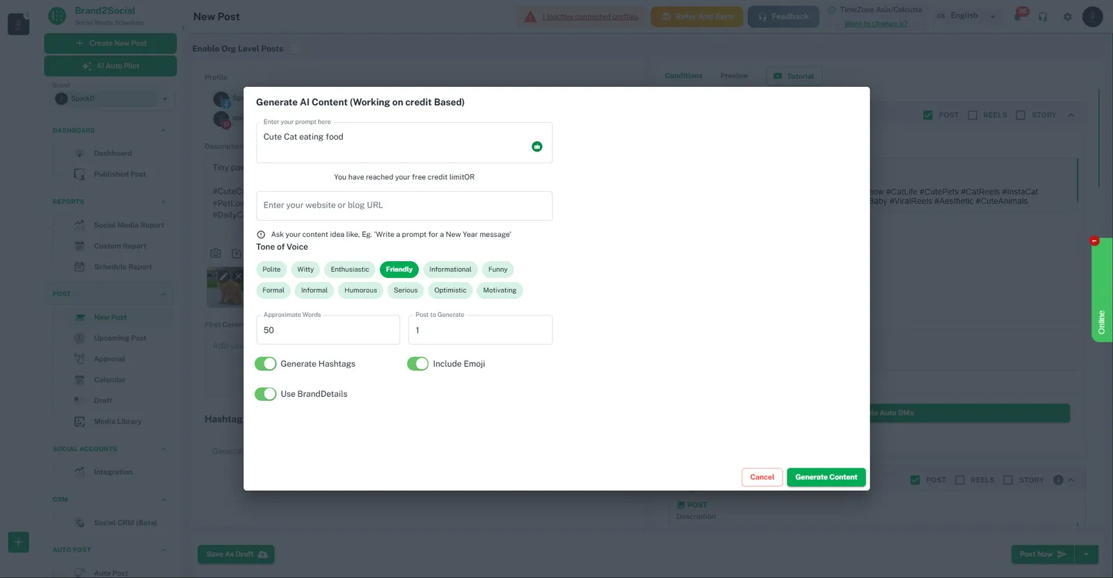 AI content generator