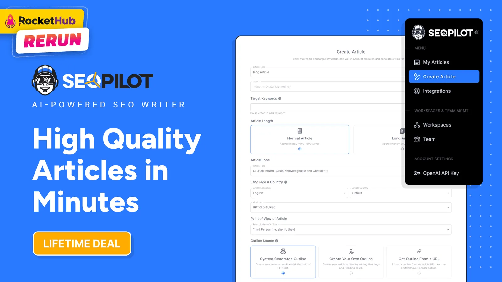 SEOPilot AI Writer for SEO-optimized long-form articles