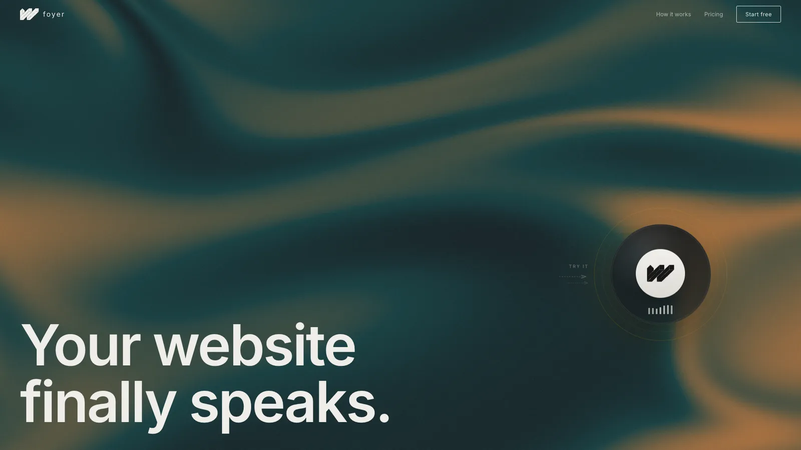 Foyer: Voice agent widget