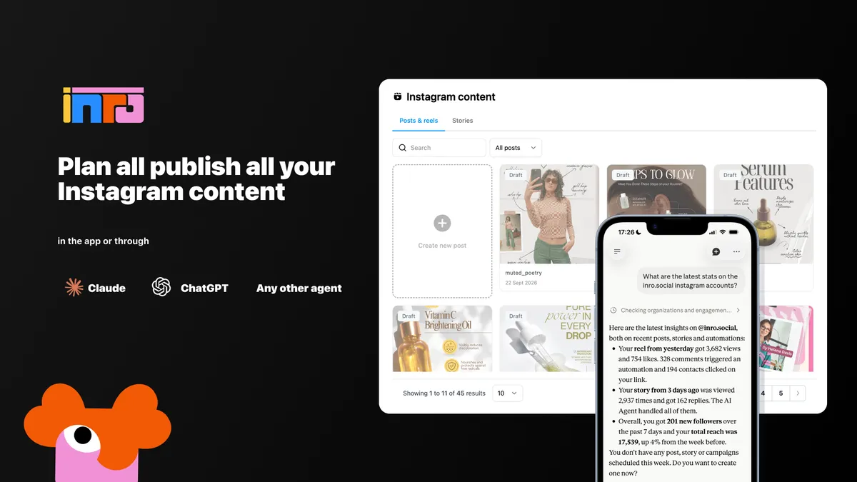 Inro plan and publish all Instagram content