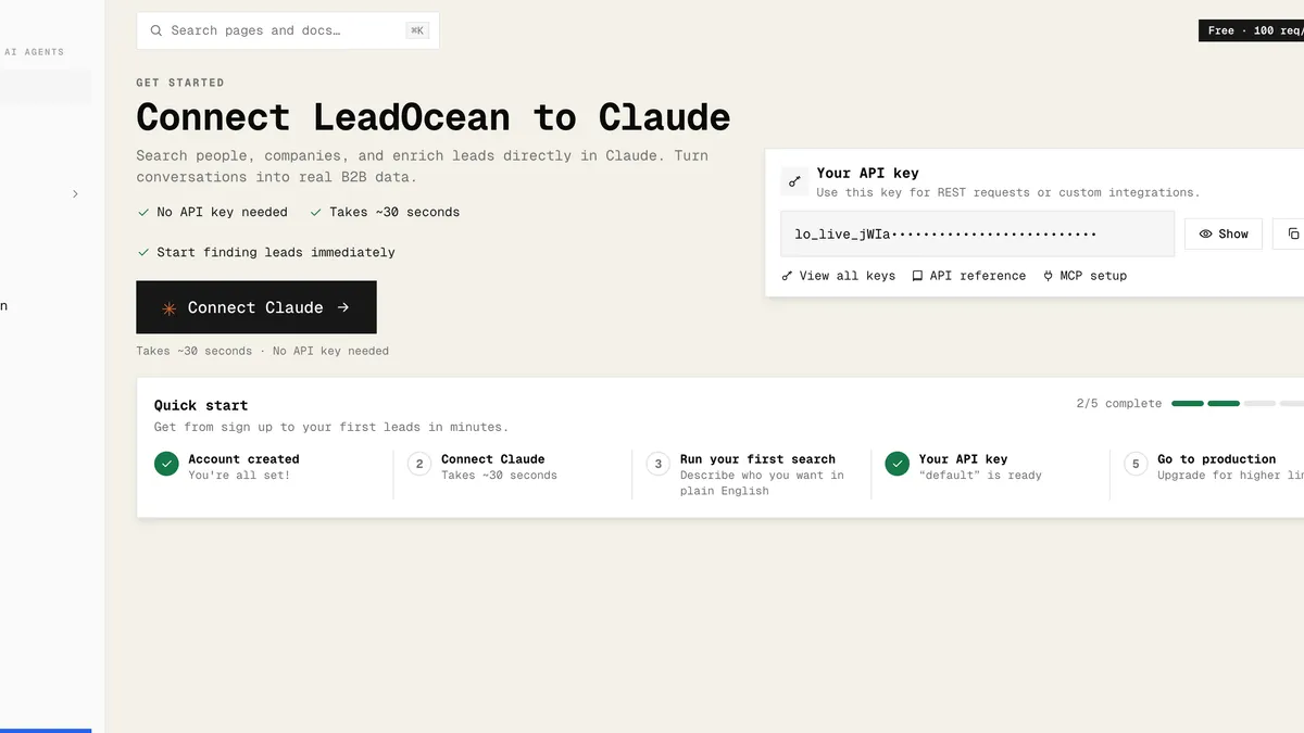 LeadOcean dashboard